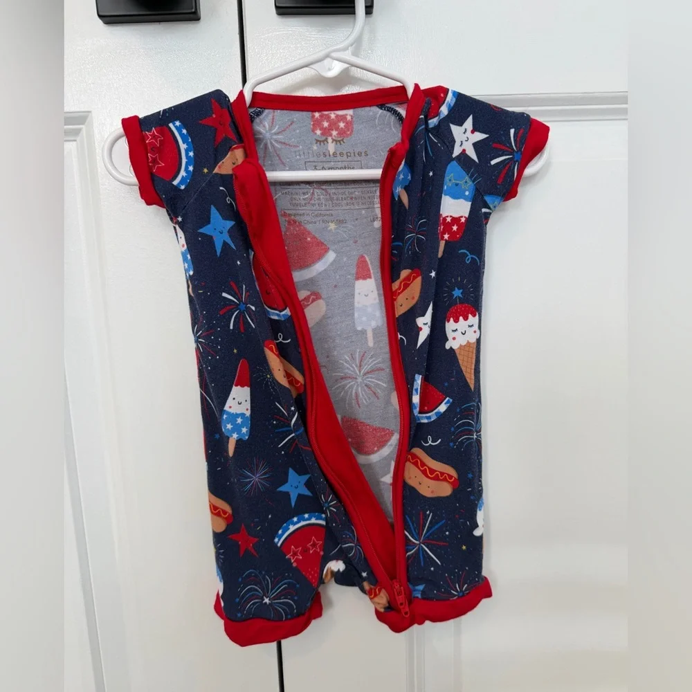 Little Sleepies Patriotic Fireworks Shorty